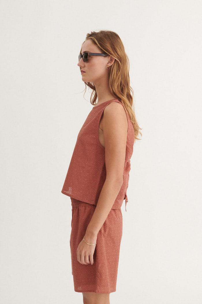 Basic Apparel Lotus Top Tops & tank-tops 780 cedar wood